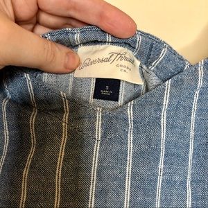 Woman’s striped jumpsuit